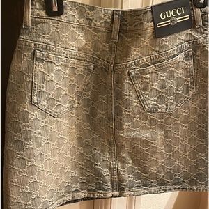 Gucci mid length denim  skirt size European 42